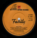 Family (6) : Burlesque / The Rocking R's (7", Sol)