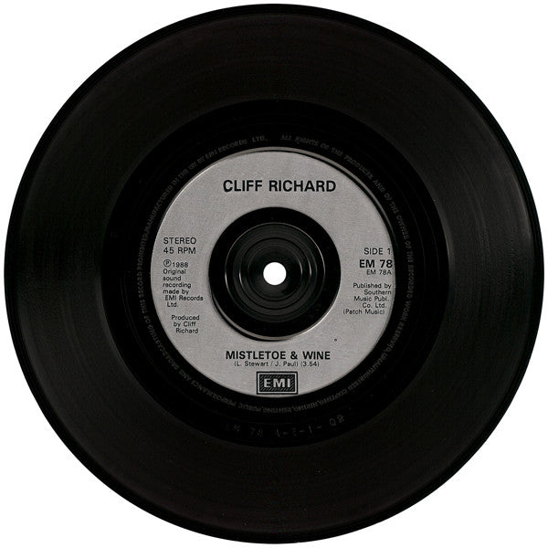 Cliff Richard : Mistletoe & Wine (7", Single, Ltd, Sil)