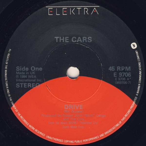 The Cars : Drive (7", Single, Bla)