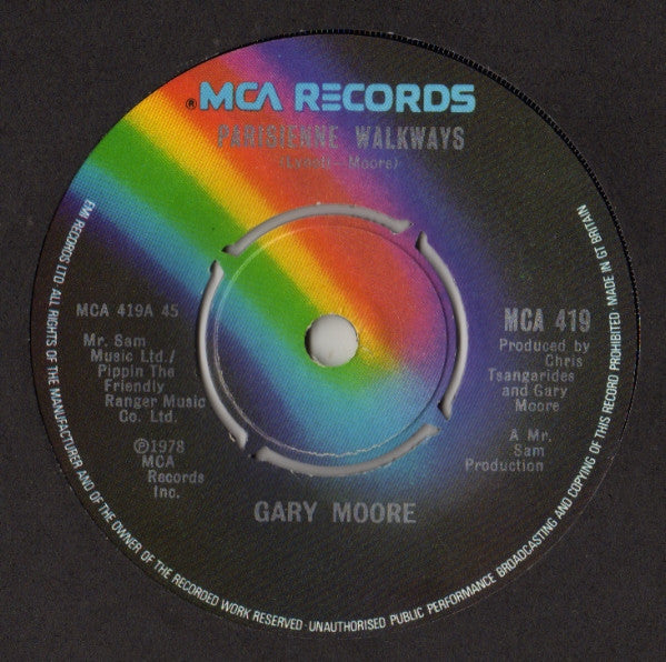 Gary Moore : Parisienne Walkways (7", Single, Pic)