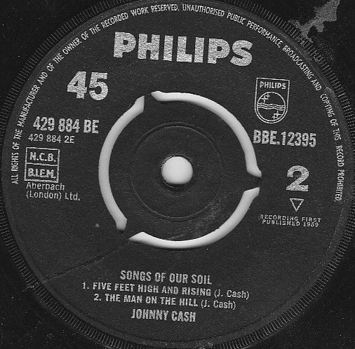 Johnny Cash : Songs Of Our Soil (7", EP)