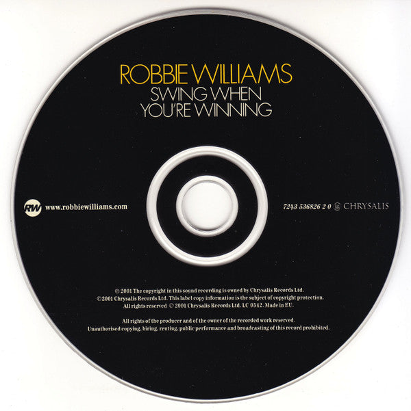 Robbie Williams : Swing When You're Winning (CD, Album, EMI)