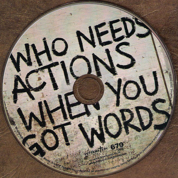 Plan B (4) : Who Needs Actions When You Got Words (CD, Album)