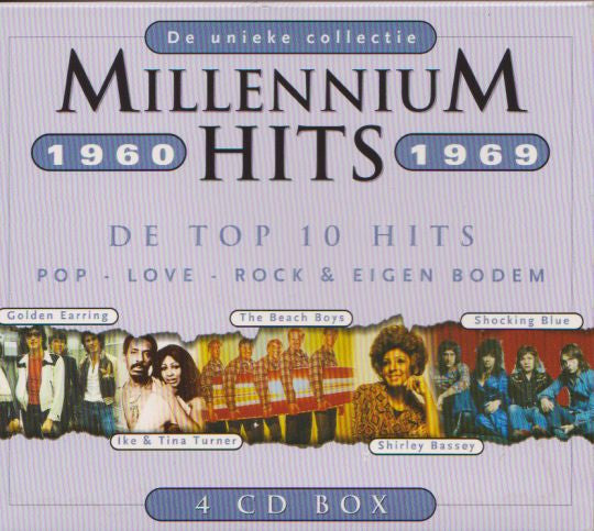Various : Millennium Hits 1960-1969 (Pop · Love · Rock & Eigen Bodem) (4xCD, Comp + Box)