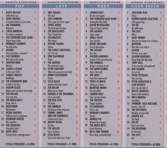 Various : Millennium Hits 1960-1969 (Pop · Love · Rock & Eigen Bodem) (4xCD, Comp + Box)