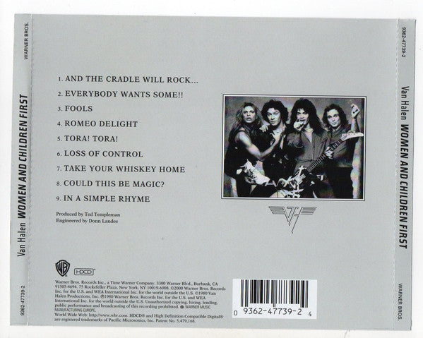 Van Halen : Women And Children First (HDCD, Album, RE, RM)