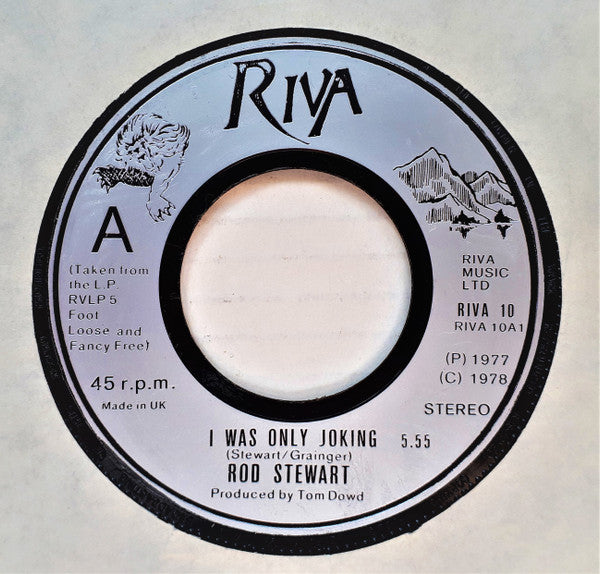 Rod Stewart : I Was Only Joking / Hot Legs (7", Single, Inj)