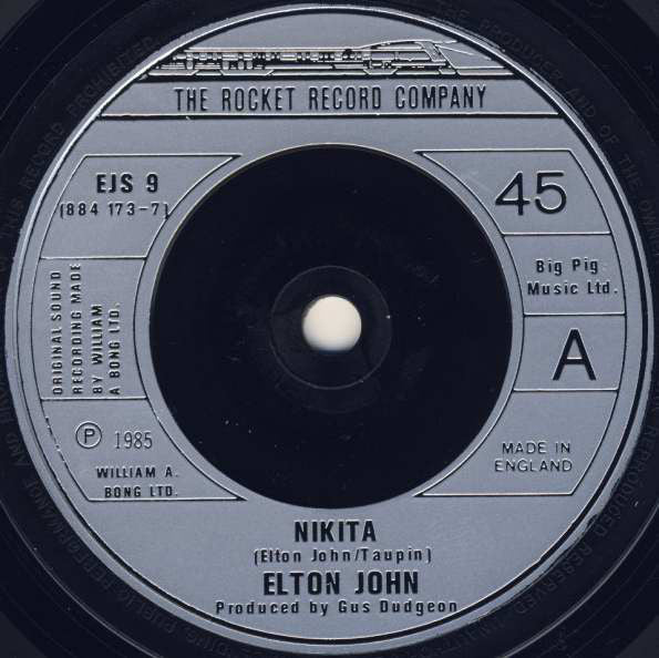 Elton John : Nikita (7", Single, Sil)