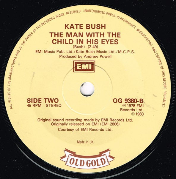Kate Bush : Wuthering Heights / The Man With The Child In His Eyes (7")