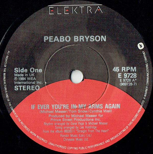 Peabo Bryson : If Ever You're In My Arms Again (7")