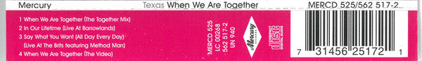 Texas : When We Are Together (CD, Single, Enh, CD1)