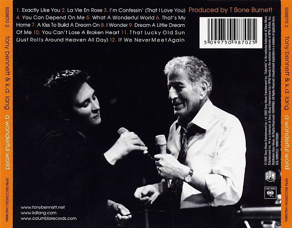 Tony Bennett & k.d. lang : A Wonderful World (CD, Album)