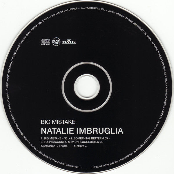 Natalie Imbruglia : Big Mistake (CD, Single, Enh, CD1)