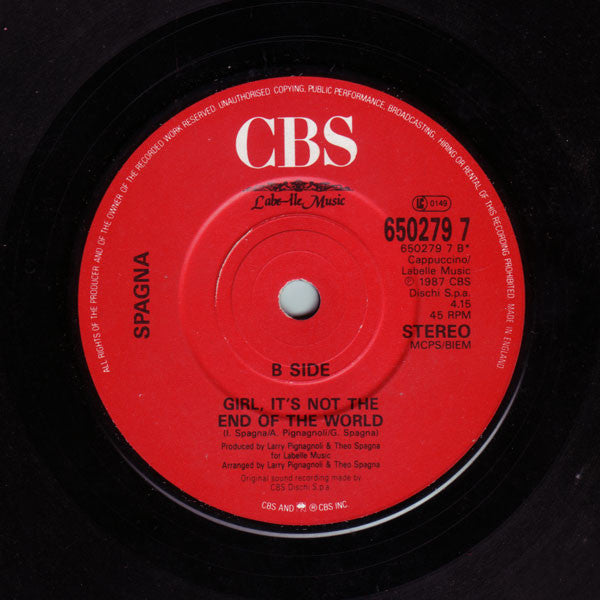 Ivana Spagna : Call Me (7", Single)