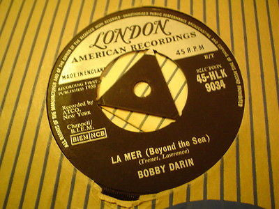 Bobby Darin : La Mer (Beyond The Sea) (7", Single, Tri)