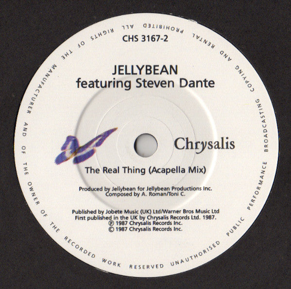 John "Jellybean" Benitez Featuring Steven Dante : The Real Thing (7", Single)