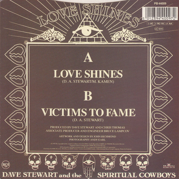 Dave Stewart And The Spiritual Cowboys : Love Shines (7", Single)