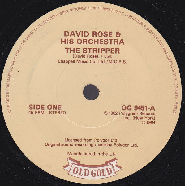 David Rose & His Orchestra / Ella Fitzgerald : The Stripper / Ev'ry Time We Say Goodbye (7", Single)