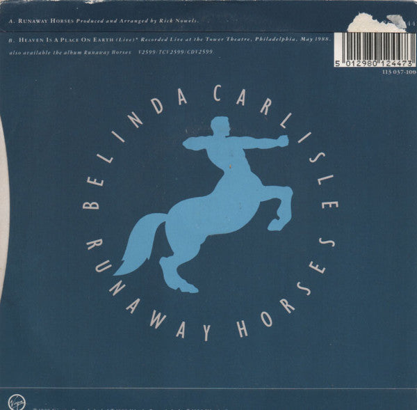 Belinda Carlisle : Runaway Horses (7", Single, Sil)