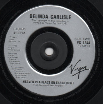 Belinda Carlisle : Runaway Horses (7", Single, Sil)