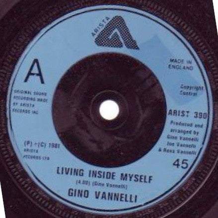 Gino Vannelli : Living Inside Myself  (7", Single)