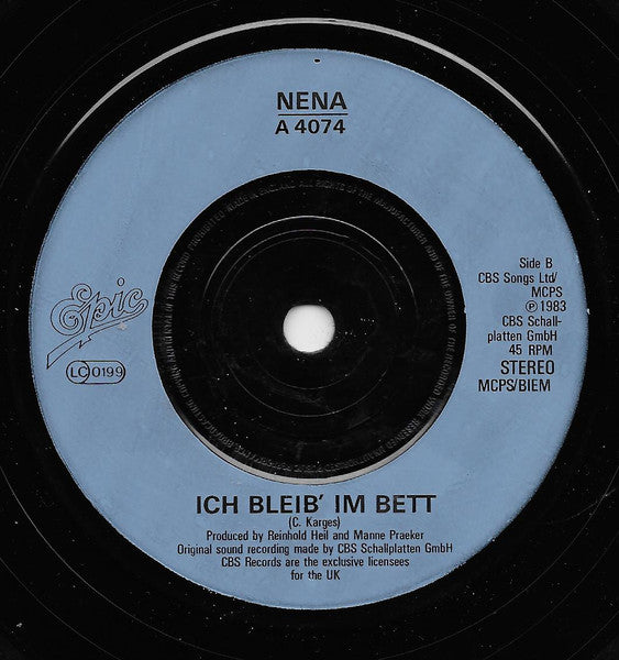 Nena : 99 Red Balloons (7", Single, Lig)