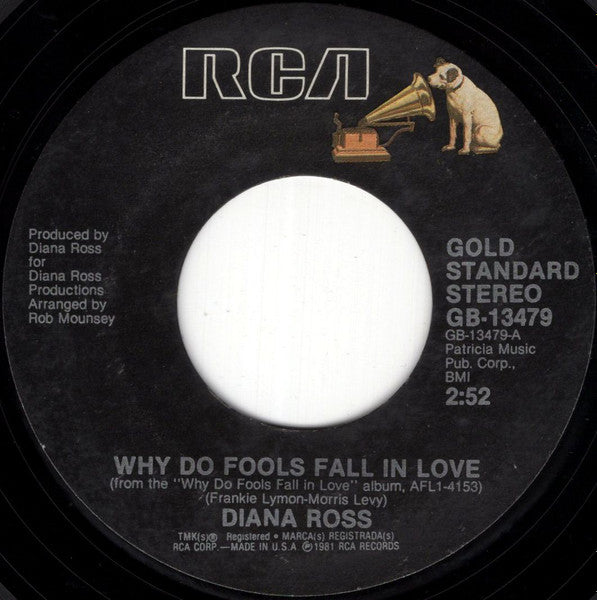 Diana Ross : Why Do Fools Fall In Love (7", RE)