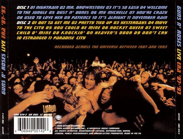 Guns N' Roses : Live Era '87-'93 (2xCD, Album)