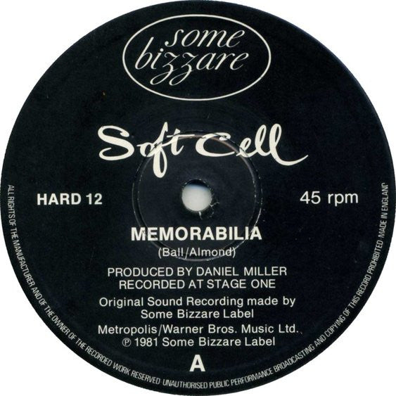 Soft Cell : Memorabilia (12", Single)