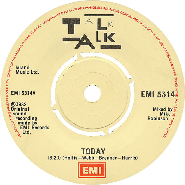 Talk Talk : Today • It's So Serious (7", Single, Kno)