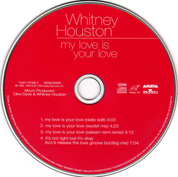 Whitney Houston : My Love Is Your Love (CD, Maxi)