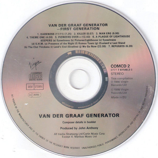Van Der Graaf Generator : First Generation (Scenes From 1969-1971) (CD, Comp, RE, RP)