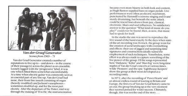 Van Der Graaf Generator : First Generation (Scenes From 1969-1971) (CD, Comp, RE, RP)