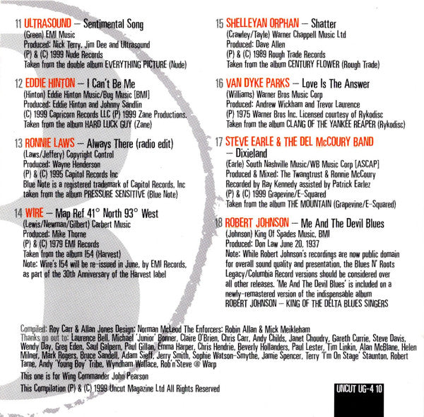 Various : Unconditionally Guaranteed Volume 3 Apr '99 (Uncut's Guide To The Month's Best Music) (CD, Comp, Promo)