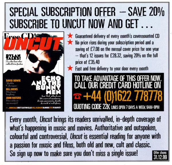 Various : Unconditionally Guaranteed Volume 3 Apr '99 (Uncut's Guide To The Month's Best Music) (CD, Comp, Promo)