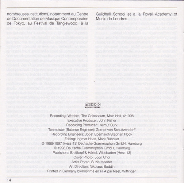 Ludwig van Beethoven – Chung Trio • Patrick Gallois • Pascal Gallois • Philharmonia Orchestra • Myung-Whun Chung : Triple Concerto • Romance In E Minor • Violin Romances Opp. 40 & 50 (CD, Album, PMD)