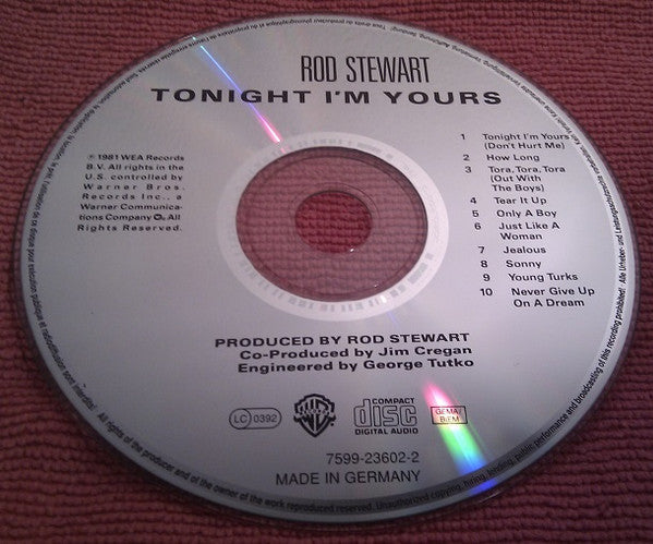 Rod Stewart : Tonight I'm Yours (CD, Album, RE)