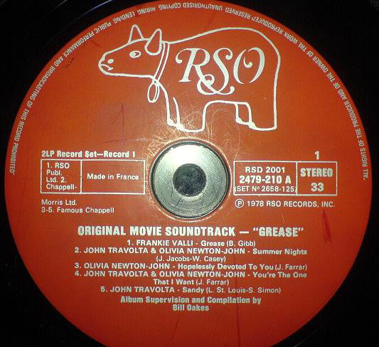 Various : Grease (The Original Soundtrack From The Motion Picture) (2xLP, Album, Fre)