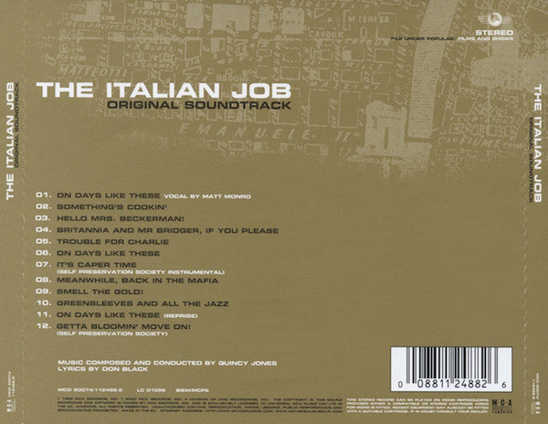 Quincy Jones : The Italian Job (Original Soundtrack) (CD, Album, RE, RM)