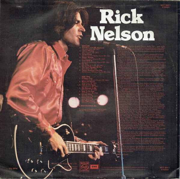 Rick Nelson* : The Rick Nelson Singles Album 1963-1974 (LP, Comp, RE)