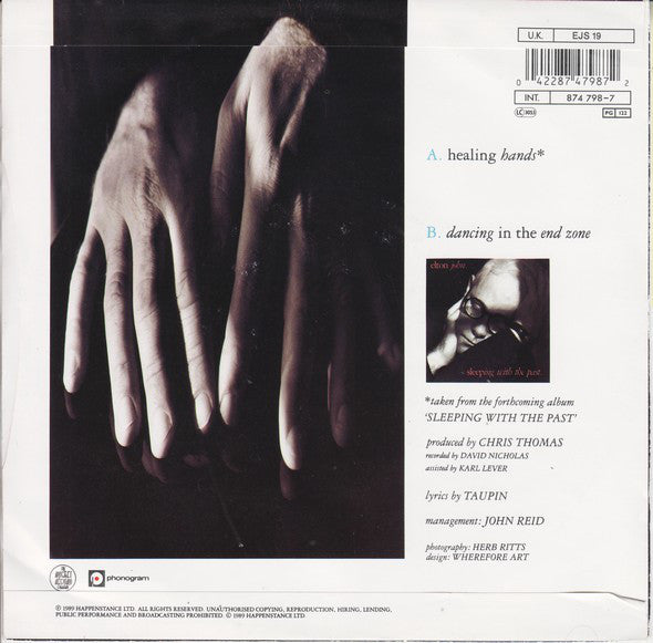 Elton John : Healing Hands (7", Single, Sil)