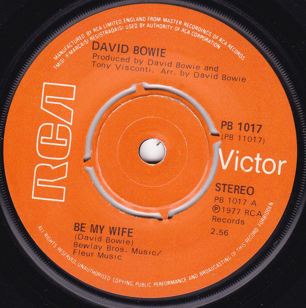 David Bowie : Be My Wife (7", Single, Pus)