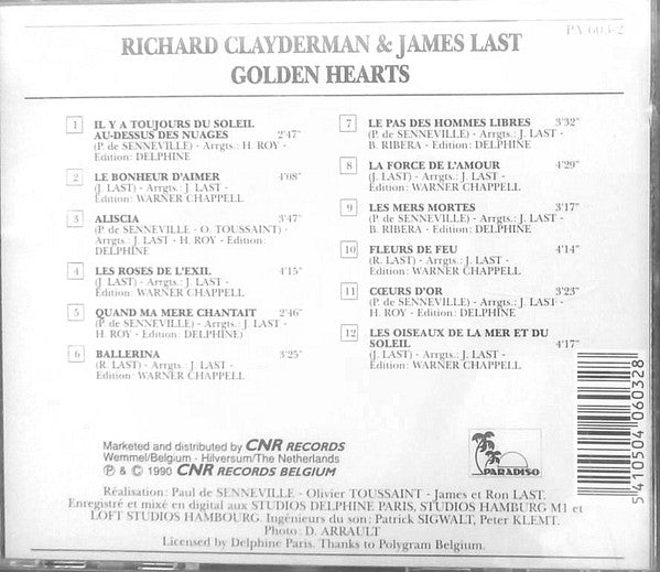 Richard Clayderman & James Last : Golden Hearts (CD, Album)