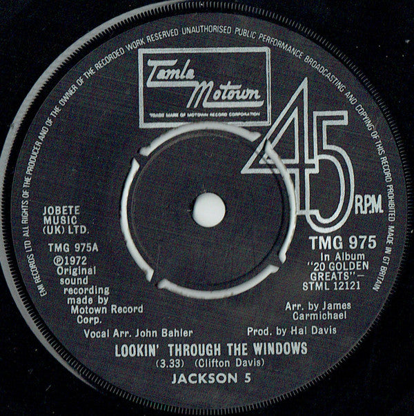 Jackson 5* : Lookin' Through The Windows (7", Single)