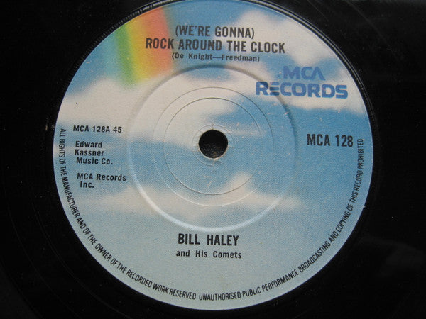 Bill Haley And His Comets : (We're Gonna) Rock Around The Clock (7", Blu)