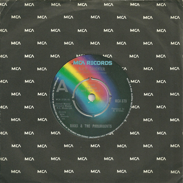 Rikki & The Paramounts : D.J.'s Daughter (7", Promo)