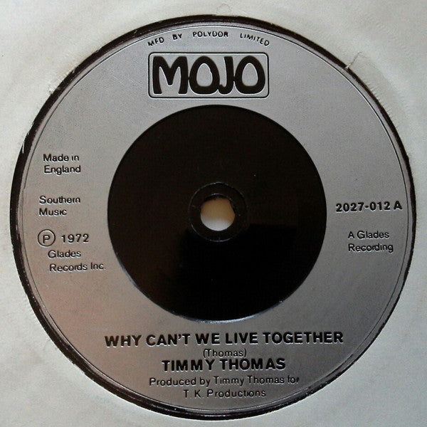 Timmy Thomas : Why Can't We Live Together (7", Sil)