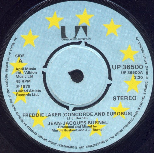 J.J. Burnel : Freddie Laker (Concorde & Eurobus) (7", Single)