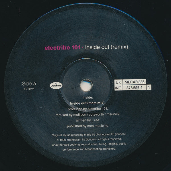 Electribe 101 : Inside Out (Remix) (12")