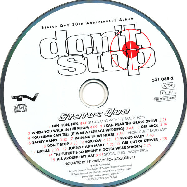 Status Quo : Don't Stop (CD, Album)